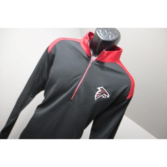 Antigua Golf Jacket Athletic Black 1/4 Zip Atlanta Falcons NFL Mens Sz XL - Picture 4 of 8